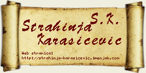 Strahinja Karašićević vizit kartica